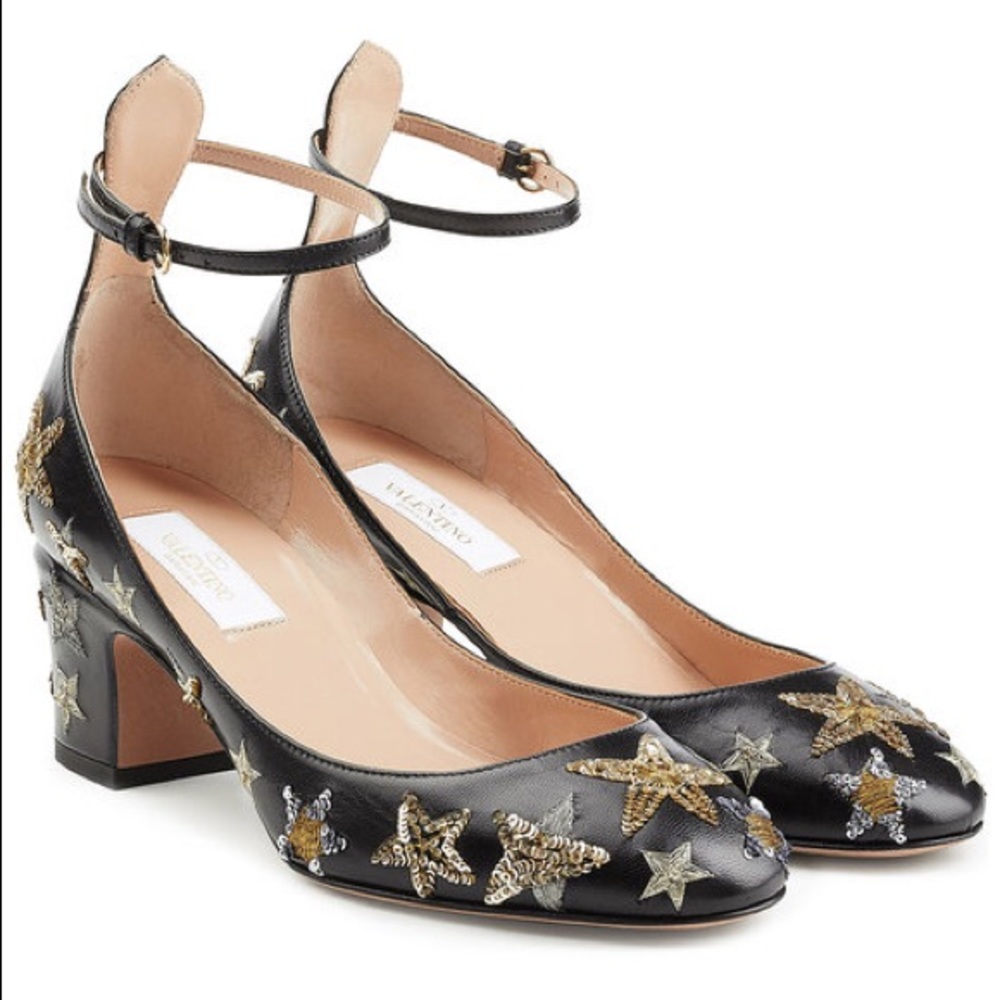 Valentino Garavani Star black tango pump 39 8.5